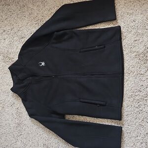 Spyder Black Full Zip Front Sherpa Lined Jacket Men's